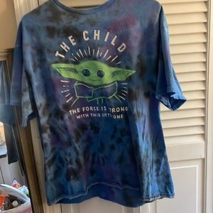 Tie dyed Baby yoda or the child t shirt
